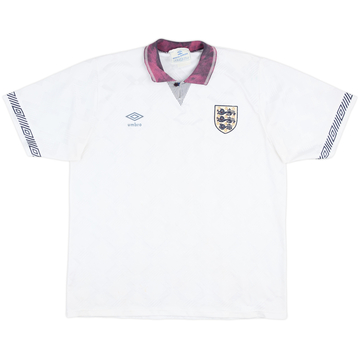 1990-92 England Maillot Domicile - 4/10 - (XXL)