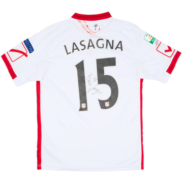 2016-17 Carpi Maillot domicile édition match signé Lasagna #15