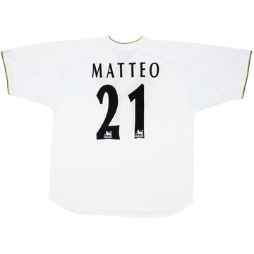2000-02 Leeds United Maillot Domicile Matteo #21 - 5/10 - (XXL)