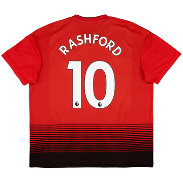 2018-19 Manchester United Maillot Domicile Rashford #10 - 7/10 - (XL)