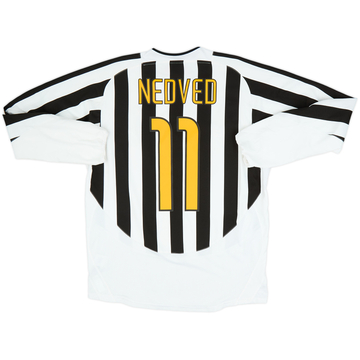 2003-04 Juventus Maillot Domicile Manches Longues Nedved #11 - 6/10 - (L)