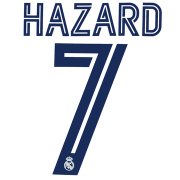 2020-21 Real Madrid Domicile Hazard #7 Flocage