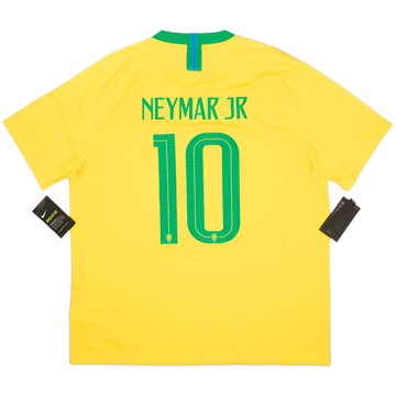 2018-19 Brazil Maillot Domicile Neymar Jr #10 (XL)