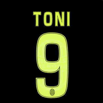 2015-16 Hellas Verona extérieur Toni #9 Flocage