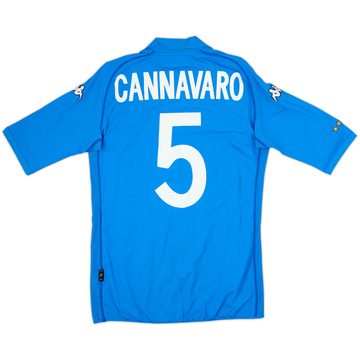 2002 Italy Maillot domicile Cannavaro #5 - 6/10 - (XL)