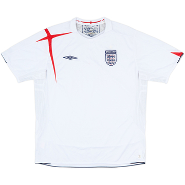 2005-07 England Maillot domicile - 5/10 - (XXL)