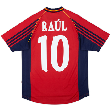 1998-99 Spain Maillot Domicile Raul #10 - 9/10 - (XL.Boys)