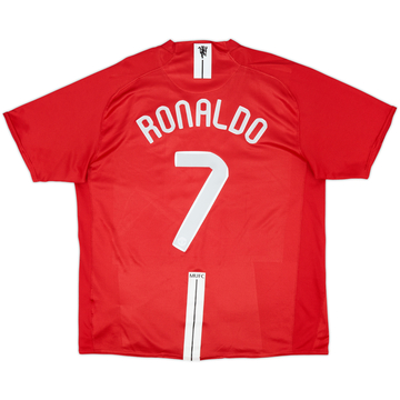 2007-09 Manchester United Maillot Domicile Ronaldo #7 - 6/10 - (XL)