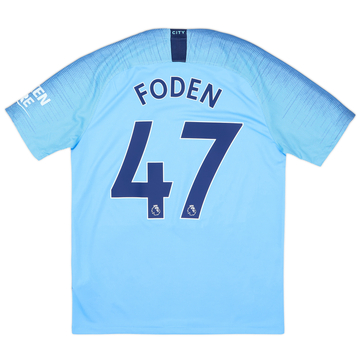 2018-19 Manchester City Maillot Domicile Foden #47 - 10/10 - (M)