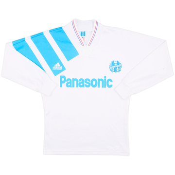 1991-92 Olympique Marseille Maillot Domicile ML - 7/10 - (S/M)