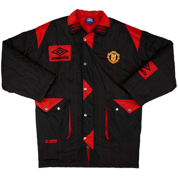 1992-93 Manchester United Umbro Parka de banc rembourrée - 9/10 - (XL)
