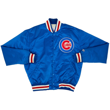 1980s Chicago Cubs Starter Blouson universitaire en satin - 8/10 - (L)