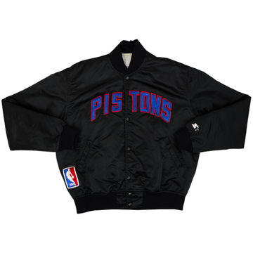 1980s Detroit Pistons Starter Blouson universitaire en satin - 8/10 - (L)