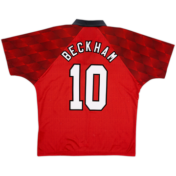 1996-98 Manchester United Maillot domicile Beckham #10 - 6/10 - (L)