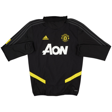 2019-20 Manchester United adidas Haut d'entraînement 1/4 zip - 8/10 - (S)