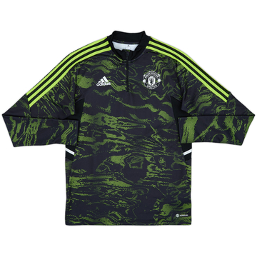 2022-23 Manchester United adidas 1/4 Zip Haut d'entraînement - 10/10 - (M)