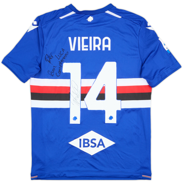 2021-22 Sampdoria Maillot domicile de match signé Vieira #14