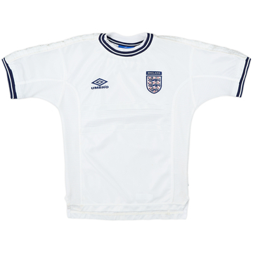 1999-01 England Maillot Domicile - 6/10 - Garçons L