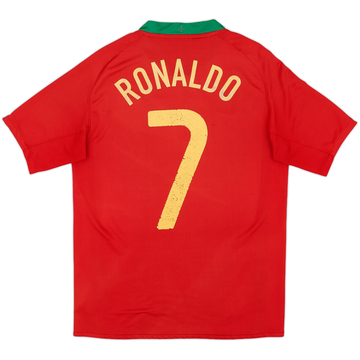 2008-10 Portugal Maillot Domicile Ronaldo #7 - 5/10 - (XL.Boys)