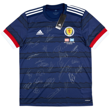 Maillot domicile 2021 Scotland édition match signé par l'équipe (L)