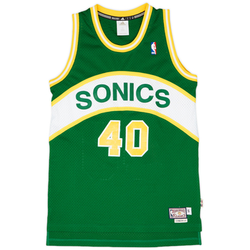 1994-95 Seattle Supersonics Kemp #40 adidas Hardwood Classics Swingman Maillot extérieur - 6/10 - (S)