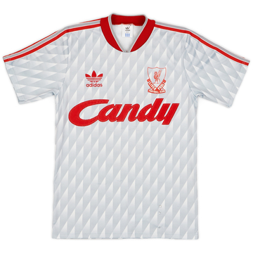 1989-91 Liverpool Maillot extérieur - 8/10 - (Garçons L)