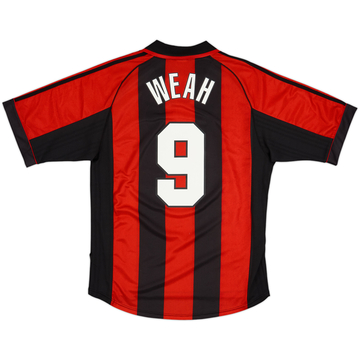 1998-00 AC Milan Maillot domicile Weah #9 - 8/10 - (M)