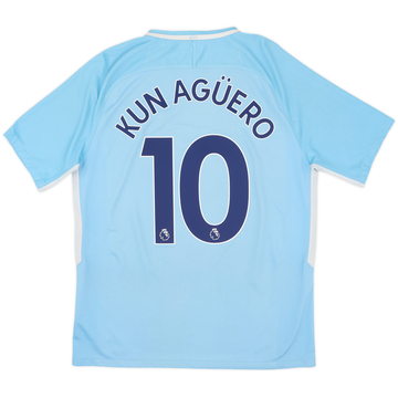 2017-18 Manchester City Maillot Domicile Kun Aguero #10 - 6/10 - (L)