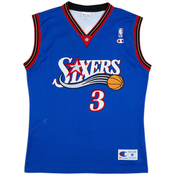 1999-00 Philadelphia 76ers Iverson #3 Maillot alternatif Champion - 7/10 - (M)