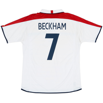 Maillot domicile Angleterre 2003-05 Beckham #7 - 6/10 - (L)