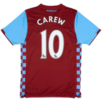 2010-11 Aston Villa Maillot domicile Carew #10 - 8/10 - (M)