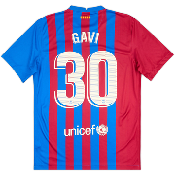 2021-22 Barcelona Maillot Domicile Gavi #30 - 8/10 - (M)