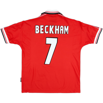 1998-00 Manchester United Maillot Domicile Beckham #7 - 8/10 - (L)
