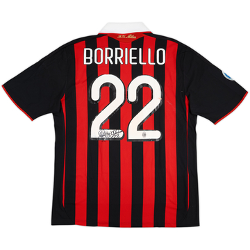 2009-10 AC Milan Maillot de match domicile signé World Football Challenge Borriello #22