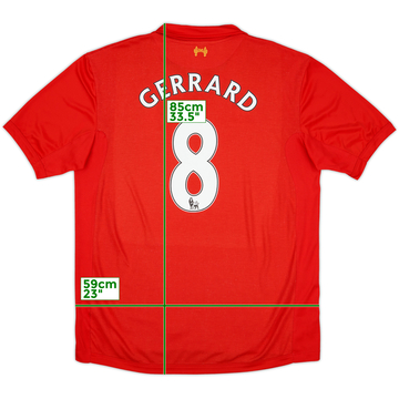 2012-13 Liverpool Maillot Domicile Gerrard #8 - 6/10 - (XXL)