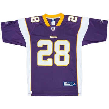 2008-11 Minnesota Vikings Peterson #28 Reebok On Field Maillot Domicile - 9/10 - (M)