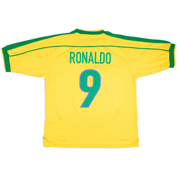 1998-00 Brazil Maillot domicile Ronaldo #9 - 8/10 - (M)