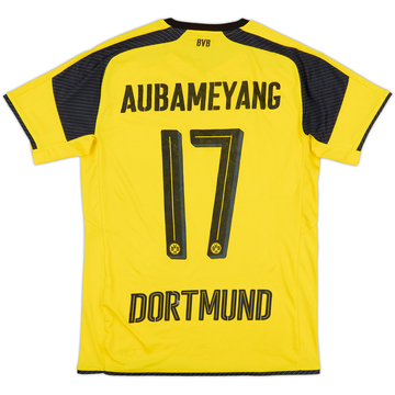 2016-17 Borussia Dortmund Maillot européen domicile Aubameyang #17 - 5/10 - (S)