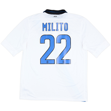 2011-12 Inter Milan Maillot Extérieur Milito #22 - 10/10 - (L)