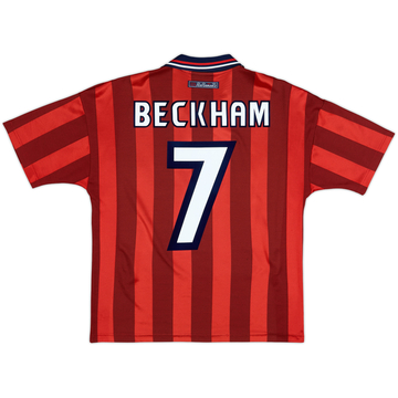 1997-99 England Maillot extérieur Beckham #7 - 9/10 - (Y)