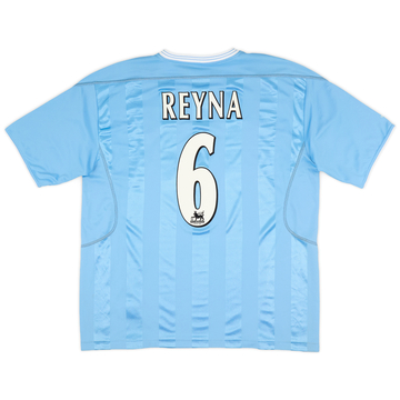 2003-04 Manchester City Maillot Domicile Reyna #6 (XL)