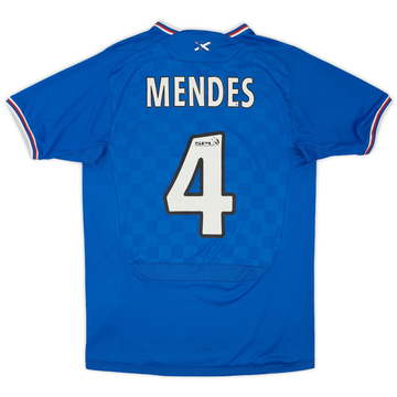 2009-10 Rangers Maillot domicile Mendes #4 - 5/10 - (S)