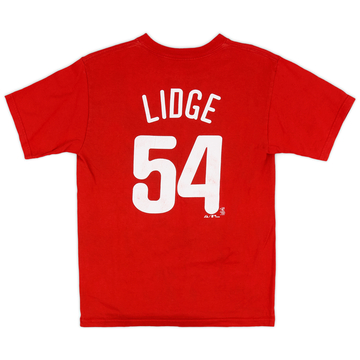 2008 Philadelphia Phillies Lidge #54 Majestic T-shirt - 6/10 - (L.Boys)