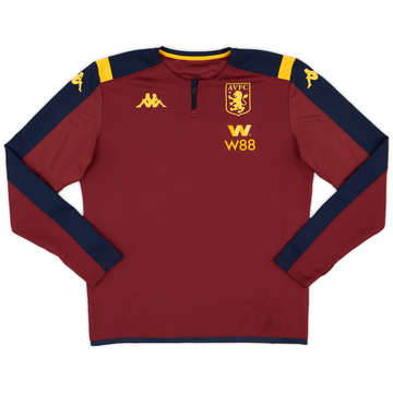 2019-20 Aston Villa Kappa Haut d'entraînement 1/4 zip - 9/10 - (XL)