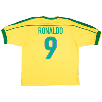 1998-00 Brésil Maillot domicile Ronaldo #9 - 6/10 - (L)