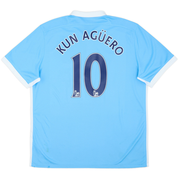 2015-16 Manchester City Maillot domicile Kun Aguero #10 - 5/10 - (XL)