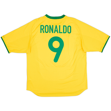 2000-02 Brazil Maillot Domicile Ronaldo #9 - 9/10 - (L)