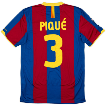 2010-11 Barcelona Maillot Domicile Pique #3 - 6/10 - (S)