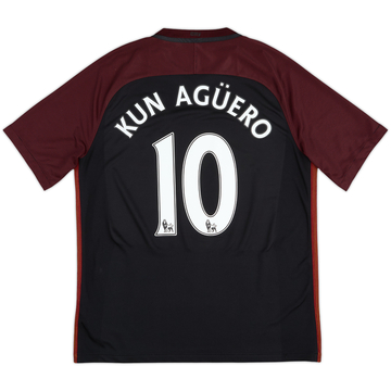 2016-17 Manchester City Maillot Extérieur Kun Aguero #10 - 8/10 - (L)