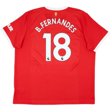 2021-22 Manchester United Maillot domicile B.Fernandes #18 - 9/10 - (XXL)